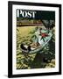 "On Leave" Saturday Evening Post Cover, September 15,1945-Norman Rockwell-Framed Giclee Print