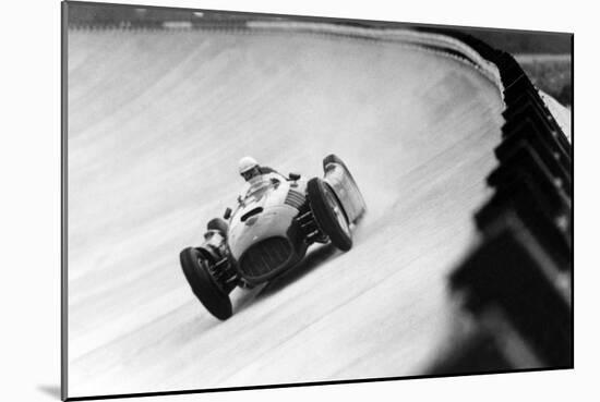 On Monza Circuit, Qualifying Round for Cars for the Grand Prix Which Take Place on Sept 2, 1955-null-Mounted Photo