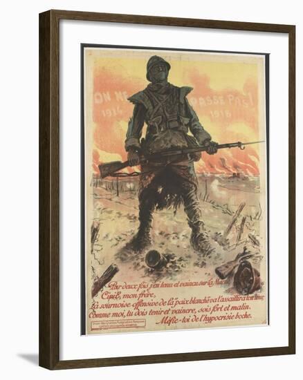 On ne passe pas! 1914/1918-null-Framed Giclee Print