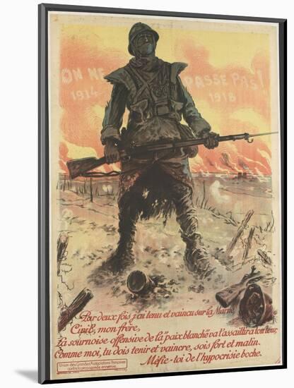 On ne passe pas! 1914/1918-null-Mounted Giclee Print