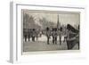 On Parade at Wellington Barracks-Charles Morel-Framed Giclee Print