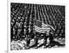 On Parade, the 41st Engineers at Ft. Bragg, Nc in Colour Guard Ceremony C. 1941-null-Framed Photo