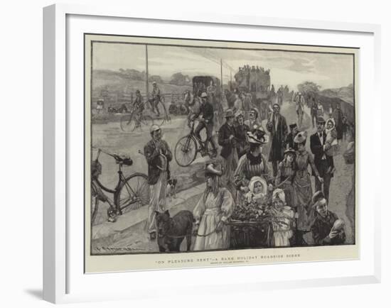 On Pleasure Bent, a Bank Holiday Roadside Scene-William Hatherell-Framed Giclee Print