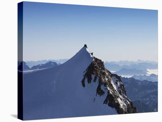 On Punta Gnifetti at 4554 M, Margherita Hut, Monte Rosa, Italian Alps, Piedmont, Italy, Europe-Angelo Cavalli-Stretched Canvas