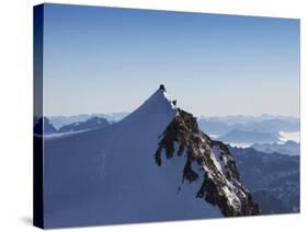 On Punta Gnifetti at 4554 M, Margherita Hut, Monte Rosa, Italian Alps, Piedmont, Italy, Europe-Angelo Cavalli-Stretched Canvas