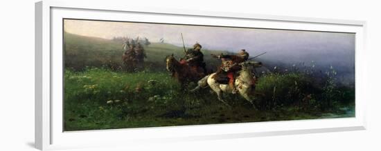 On Reconnaissance, 1876-Jozef Brandt-Framed Giclee Print