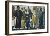 On Right Allegory of Justice, on Left Feed Hungry, Scene from Seven Works of Mercy-Santi Buglioni-Framed Giclee Print