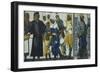 On Right Allegory of Justice, on Left Feed Hungry, Scene from Seven Works of Mercy-Santi Buglioni-Framed Giclee Print