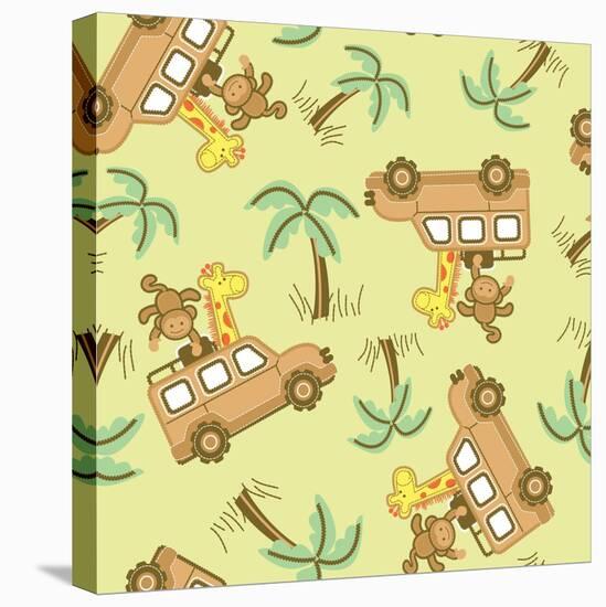 On Safari Seamless Pattern-Adam Fahey-Stretched Canvas