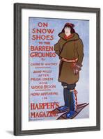 On Snow Shoes to the Barren Grounds by Caspar W. Whitney. 2600 Miles after Musk Oxen and Wood Bison-Edward Penfield-Framed Art Print