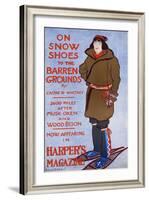 On Snow Shoes to the Barren Grounds by Caspar W. Whitney. 2600 Miles after Musk Oxen and Wood Bison-Edward Penfield-Framed Art Print