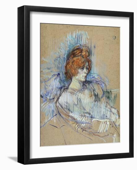 On Stage-Henri de Toulouse-Lautrec-Framed Giclee Print