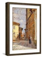 On Street in Volterra-Francesco Gioli-Framed Giclee Print