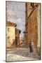 On Street in Volterra-Francesco Gioli-Mounted Giclee Print