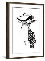 On Stripe-Sunflowerman-Framed Art Print