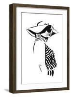 On Stripe-Sunflowerman-Framed Art Print