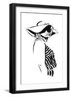 On Stripe-Sunflowerman-Framed Art Print