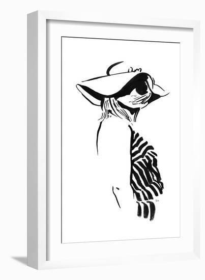 On Stripe-Sunflowerman-Framed Art Print