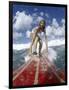 On-surfboard View of a Female Surfer-null-Framed Photographic Print