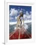 On-surfboard View of a Female Surfer-null-Framed Photographic Print