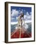 On-surfboard View of a Female Surfer-null-Framed Photographic Print