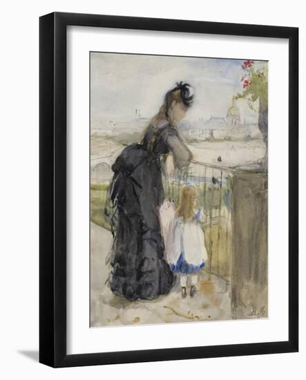 On the Balcony, 1871-72-Berthe Morisot-Framed Giclee Print