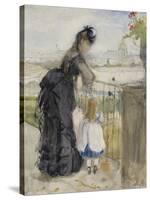 On the Balcony, 1871-72-Berthe Morisot-Stretched Canvas