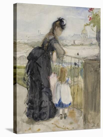 On the Balcony, 1871-72-Berthe Morisot-Stretched Canvas