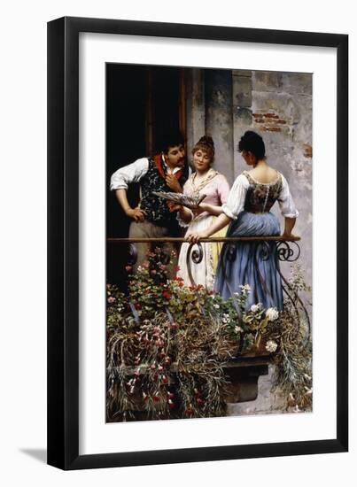 On the Balcony, 1889-Eugen Von Blaas-Framed Giclee Print