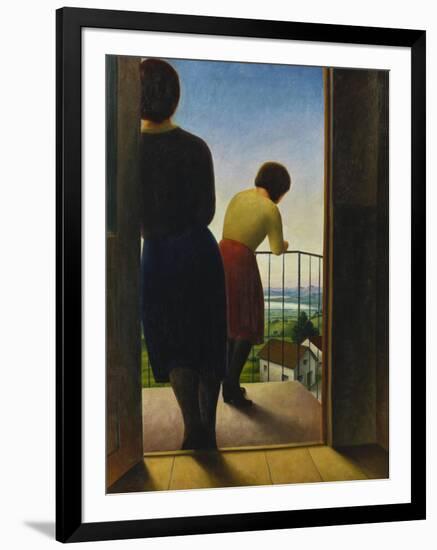 On the Balcony, 1927-Georg Schrimpf-Framed Giclee Print