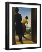 On the Balcony, 1927-Georg Schrimpf-Framed Giclee Print