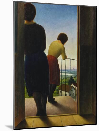 On the Balcony, 1927-Georg Schrimpf-Mounted Giclee Print