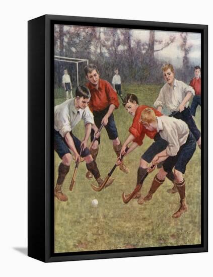 On the Ball!-English School-Framed Stretched Canvas