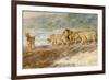 On the Bank of an African River, 1918-Briton Riviere-Framed Giclee Print