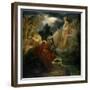 On the Bank of the Lora, Ossian Conjures up a Spirit with the Sound of His Harp, circa 1811-Francois Gerard-Framed Giclee Print