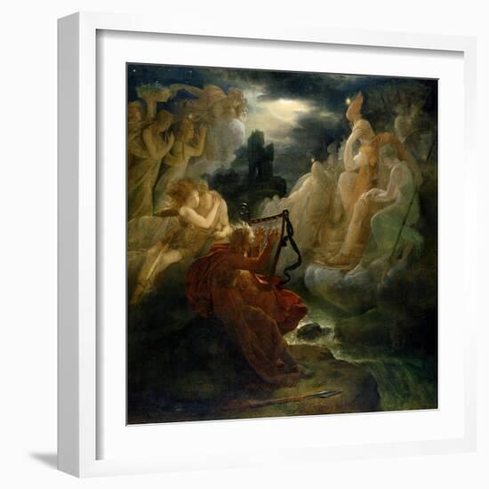 On the Bank of the Lora, Ossian Conjures up a Spirit with the Sound of His Harp, circa 1811-Francois Gerard-Framed Giclee Print