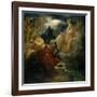 On the Bank of the Lora, Ossian Conjures up a Spirit with the Sound of His Harp, circa 1811-Francois Gerard-Framed Giclee Print