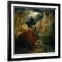 On the Bank of the Lora, Ossian Conjures up a Spirit with the Sound of His Harp, circa 1811-Francois Gerard-Framed Giclee Print