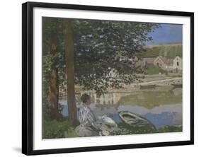 On the Bank of the Seine, Bennecourt, 1868-Claude Monet-Framed Giclee Print