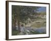 On the Bank of the Seine, Bennecourt, 1868-Claude Monet-Framed Giclee Print