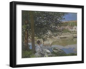 On the Bank of the Seine, Bennecourt, 1868-Claude Monet-Framed Giclee Print