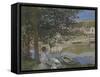 On the Bank of the Seine, Bennecourt, 1868-Claude Monet-Framed Stretched Canvas