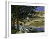 On the Bank of the Seine, Bennecourt, 1868-Claude Monet-Framed Art Print