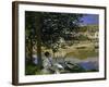 On the Bank of the Seine, Bennecourt, 1868-Claude Monet-Framed Art Print