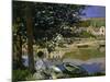 On the Bank of the Seine, Bennecourt, 1868-Claude Monet-Mounted Art Print