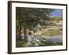 On the Bank of the Seine, Bennecourt, 1868-Claude Monet-Framed Giclee Print