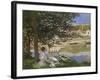 On the Bank of the Seine, Bennecourt, 1868-Claude Monet-Framed Giclee Print