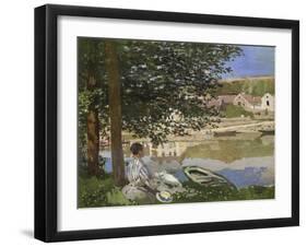 On the Bank of the Seine, Bennecourt, 1868-Claude Monet-Framed Giclee Print