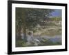 On the Bank of the Seine, Bennecourt, 1868-Claude Monet-Framed Giclee Print