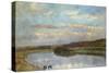 On the Banks of the Dardent at Veullettes-Albert-Charles Lebourg-Stretched Canvas